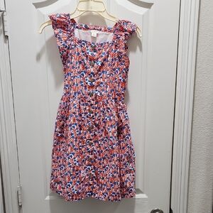 Crewcuts Floral Red and Blue Dress